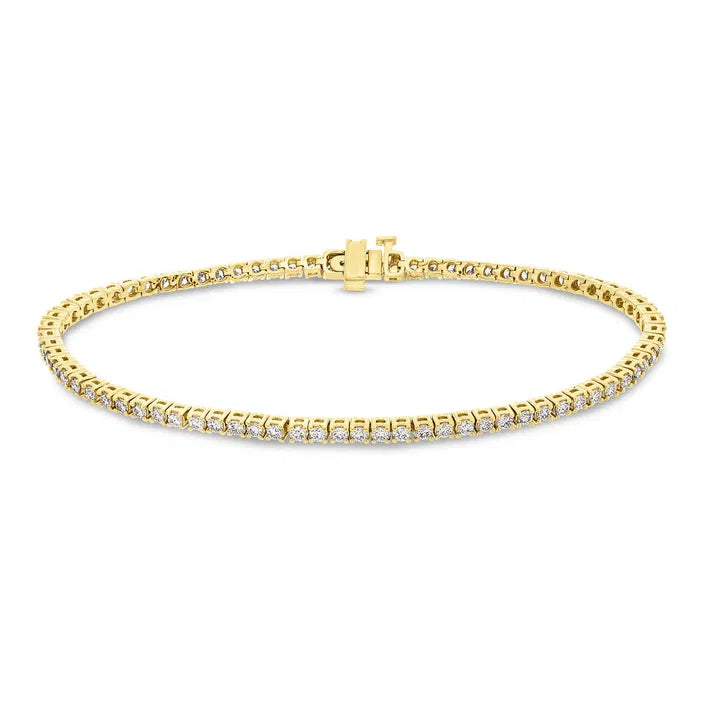 Bella Oro 14K Tennis Bracelet — Lab-Grown Diamonds (GH/SI1–SI2)