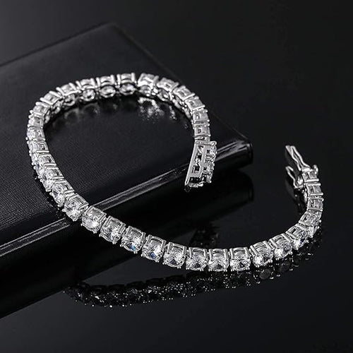 14K White Gold Lab-Grown Diamond Tennis Bracelet — 7.00 CTW (7")